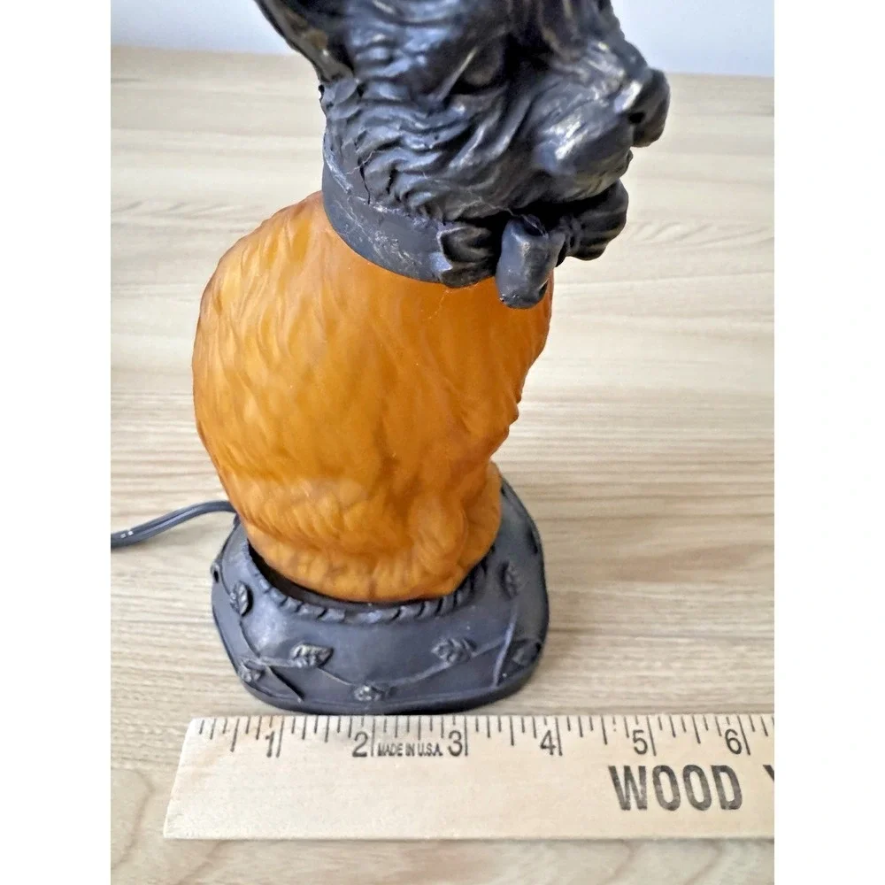 Lighted Cat Lamp Amber Glow Accent Light Vintage Style Table Lamp Tested